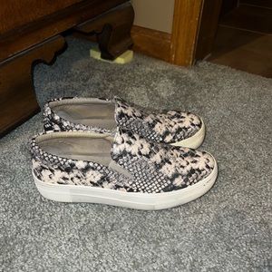 Steve Madden Gills Natural Snake Slip-On Sneakers